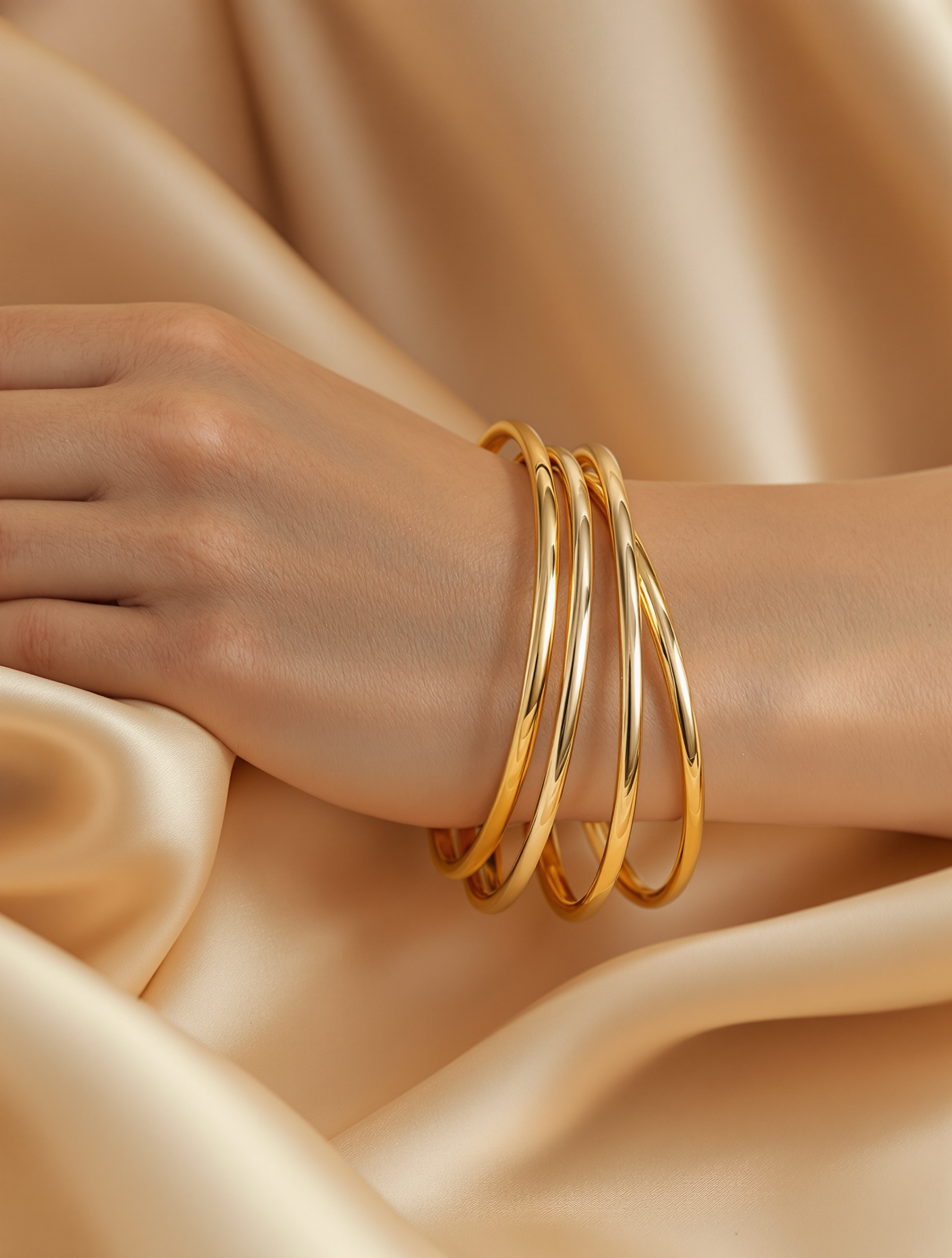 Gold Stacking Bangles