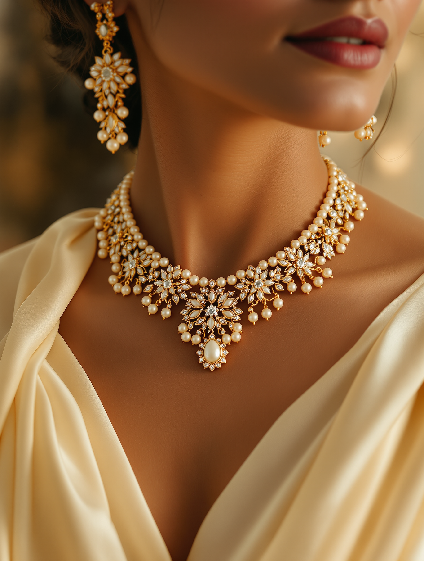 Ivory Pearl Haar worn